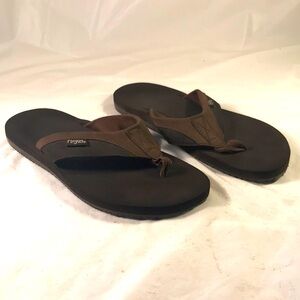 Mens Flojos Cole 2.0 Brown Thong Flip Flops